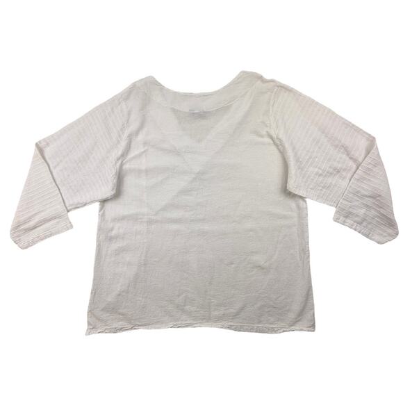 Cottonseed Casual Wear Top Tunic Lagenlook Coastal Shaggy Cotton Gauze Boho 2X - Picture 5 of 8